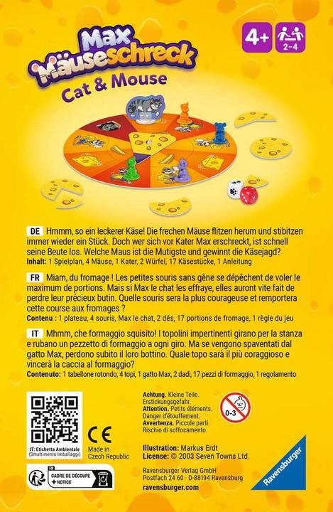Produktbild Ravensburger Max Mäuseschreck (Deutsch, Französisch, Italienisch)