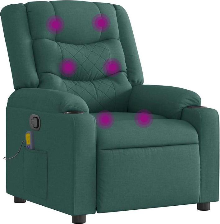 Produktbild VidaXL Massagesessel Dunkelgrün Stoff