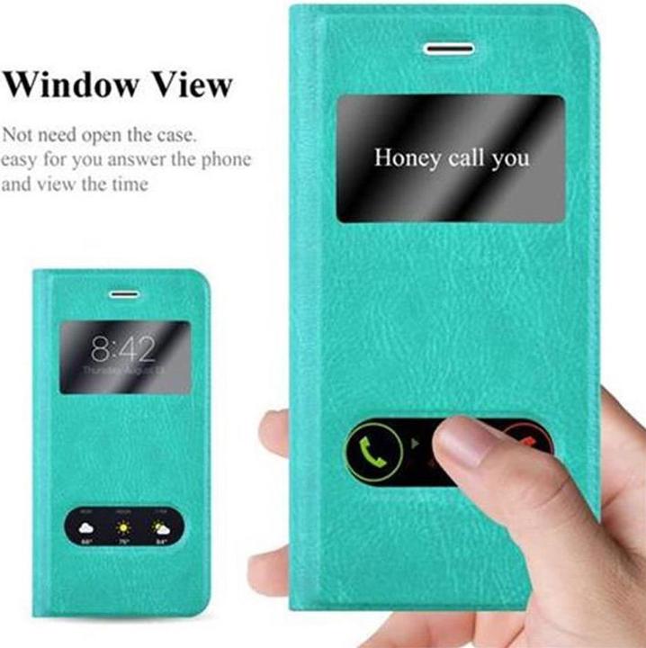 Produktbild Cadorabo Book mit View Doppelfenster Cover (Apple iPhone 7, Apple iPhone 8, Apple iPhone SE (2nd Gen), Apple iPhone SE (3rd Gen))