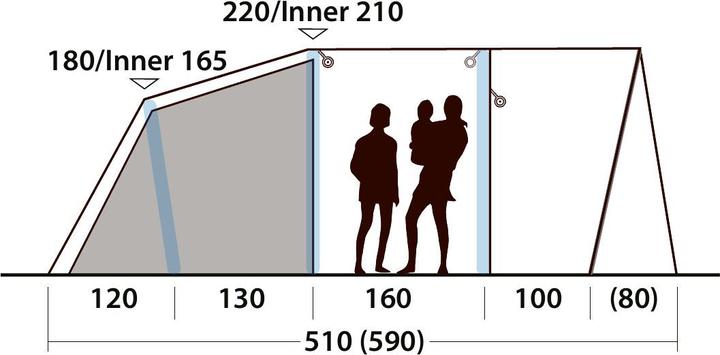 Immagine prodotto Outwell Lago Hayward 4ATC (Tenda a tunnel, 37.30 kg, 4 persone)