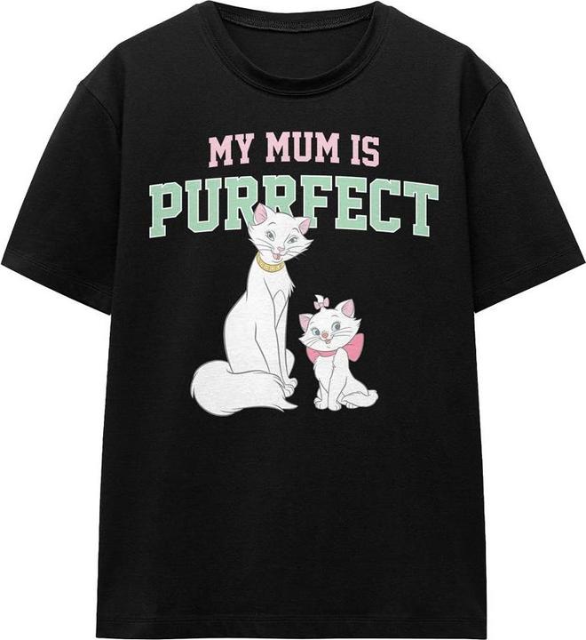 Actual product image Disney Unisex Adult My Mum Is Purrfect Duchess & Marie Mothers Day T-Shirt (S)