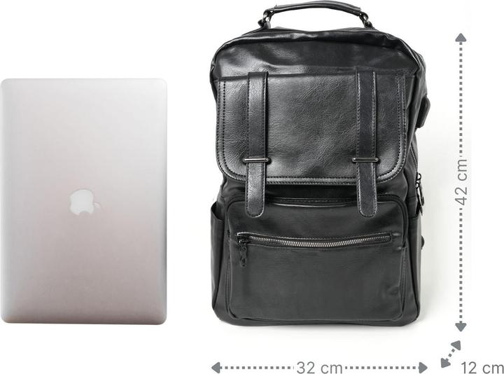 Actual product image Hermex Laptop backpack Daypack Business backpack PU leather backpack (15 l)