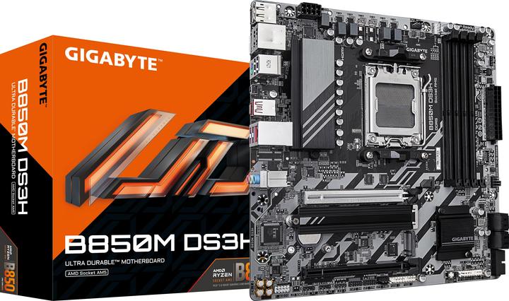 Actual product image Gigabyte B850M DS3H (AM5, AMD B850, mATX)