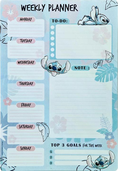 Immagine prodotto Undercover Agenda settimanale Lilo & Stitch 52 fogli, 19 x 28 cm (19 x 28 cm, Nessuna rilegatura, Inglese)