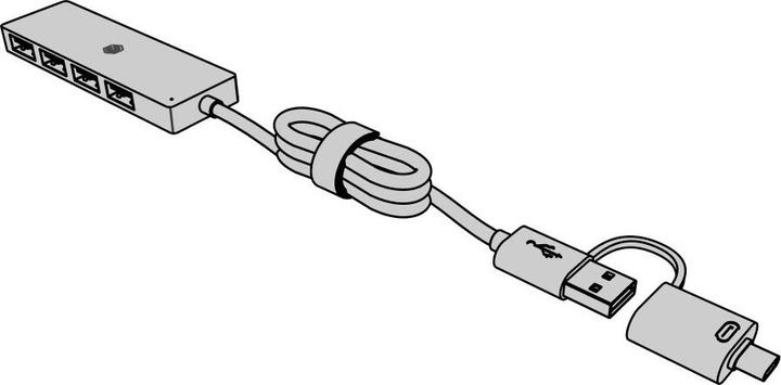 Immagine prodotto Icy Box IB-HUB1424-C3 (USB-A, USB-C, 4 Porti)