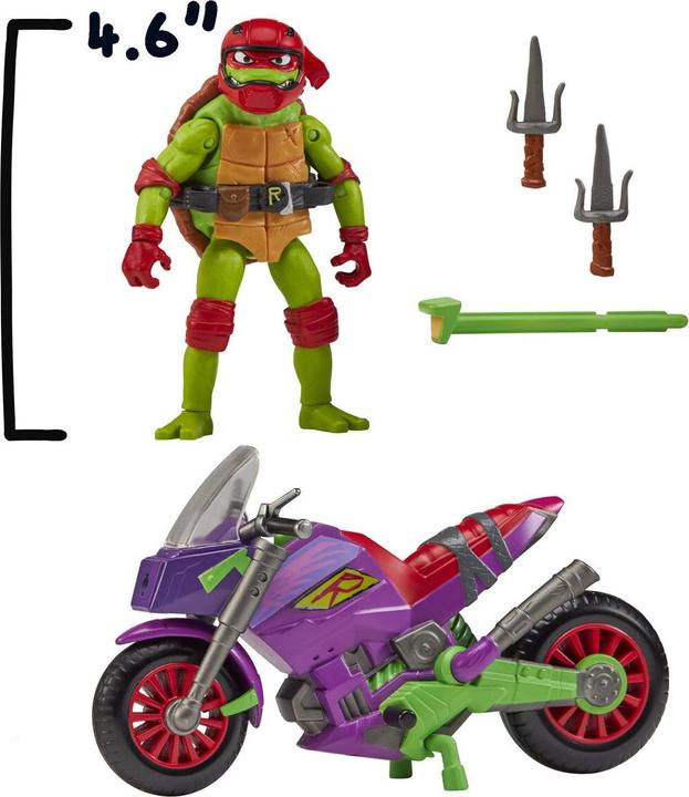 Produktbild Playmates Tales of Teenage Mutant Ninja Turtles: Purple Dragon Cycle mit  Raphael