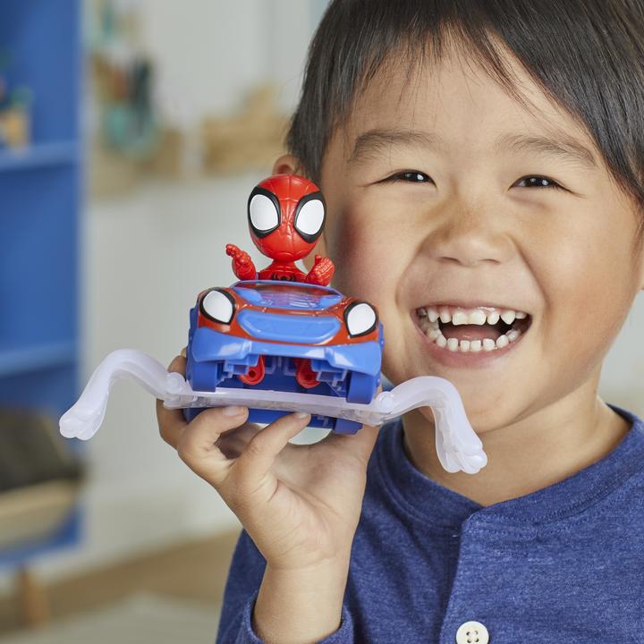 Actual product image Hasbro Spidey and His Amazing Friends Spidey Web-Flitzer Set, Spidey Action Figure with Vehicle and A