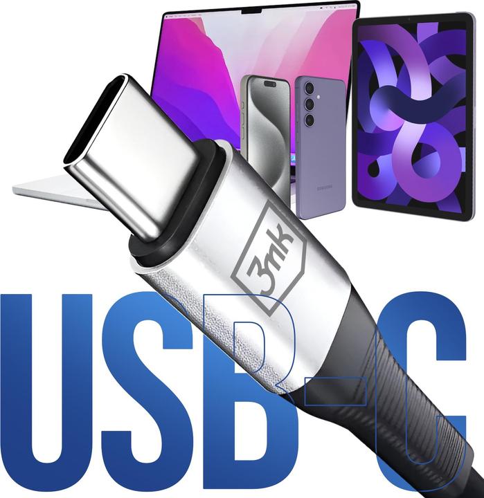 Produktbild 3MK USB C — 3.5mm Klinke (1 m, 3.5mm Klinke (AUX))