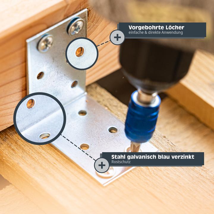 Actual product image Helpmate Lochplattenwinkel (Perforated plate angle, 12 pcs.)