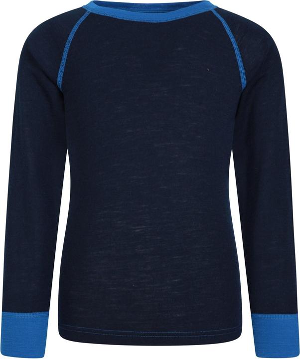 Immagine prodotto Mountain Warehouse Top per bambini/ragazzi Merino II con collo rotondo a contrasto (98)