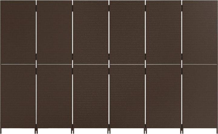 Actual product image VidaXL Screen 6-piece brown poly rattan,Colour: Brown,Material: Poly