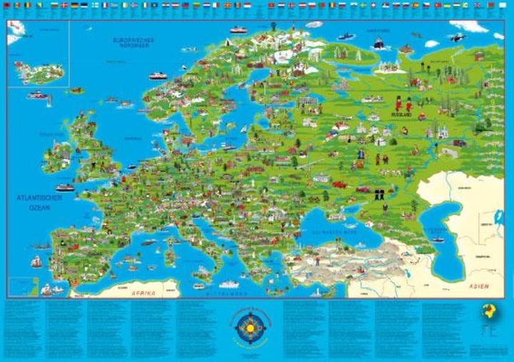 Immagine prodotto Poster con mappa dell'Europa per bambini