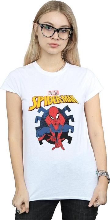 Immagine prodotto Spider-Man Web Shooting Emblem Logo Maglietta Donna (S)