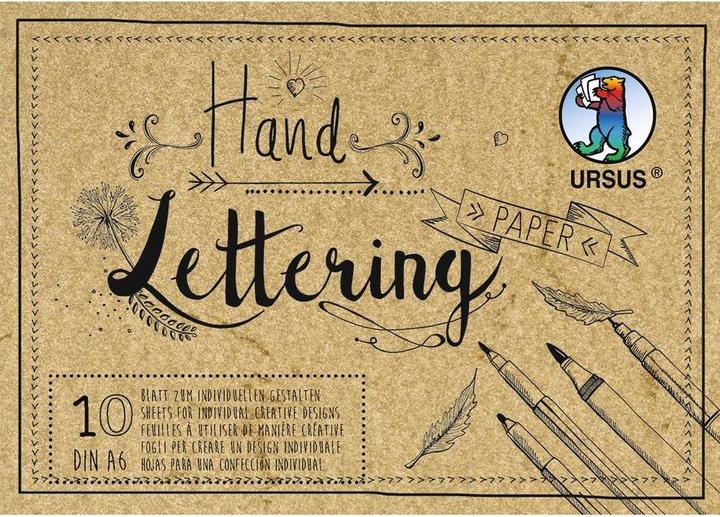 Produktbild Ursus Zeichenblock Handlettering A6, 190 g/m², 10 Blatt, Braun (A6)