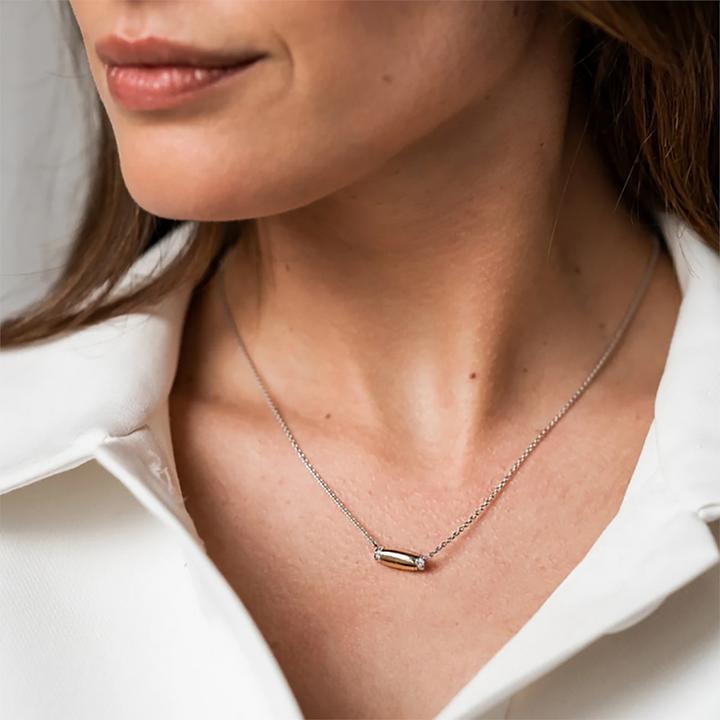 Image du produit Ti Sento Milano Collier poutre avec zirconium doré 3943ZY/42 (Argent sterling 925, 48 cm)