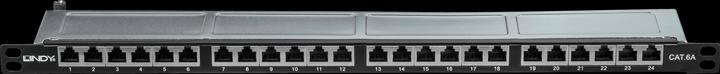 Actual product image Lindy Cat. Patch Panel 24p STP 1/2 U, 24 ports in 0.5 height unit