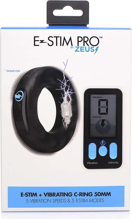 Image du produit Frisky Vibrant & E-Stim Cock Ring en silicone avec RC 50mm (8.50 cm)