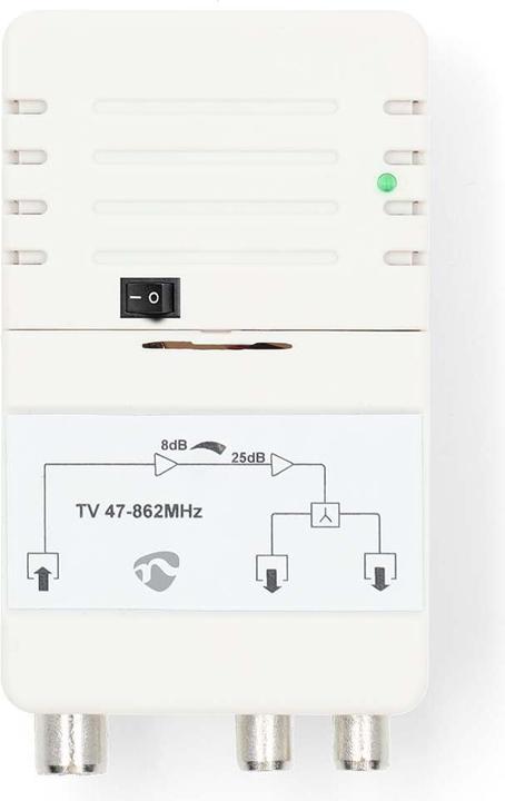 Produktbild Nedis CATV-Verstärker | Verstärkung dBi (bei Antennenkabel): 25 dB | 47 - 862 MHz | Anzahl der Ausgä (Verstärker)