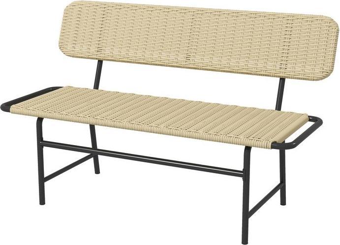 Produktbild Swisshandel24 Polyrattan Sitzbank 2-Sitzer Gartenbank Rattanbank ohne Armlehne, Balkonbank Gartenmöbel bis 250 kg