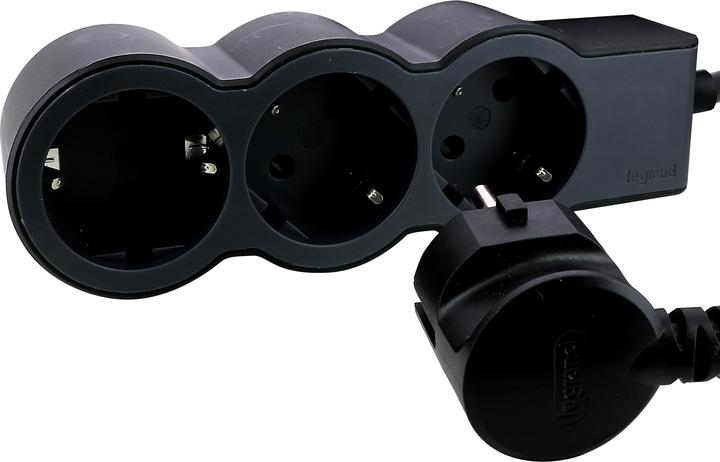 Produktbild Legrand Flache Steckdosenleiste, 3-fach Steckdose (3 x, CEE, Multi, CEE 7/3, 1.50 m)