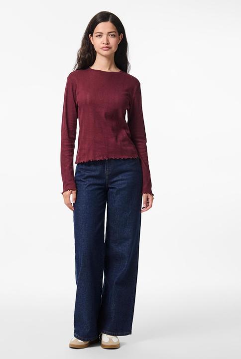 Produktbild Pieces Pcmarie Ls O-Neck Poin Top Jrs Noos Bc (XL)