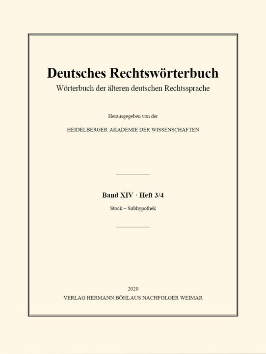 Produktbild Deutsches Rechtswörterbuch (Deutsch, Heidelberger Akademie der Wissenschaften, 2021)