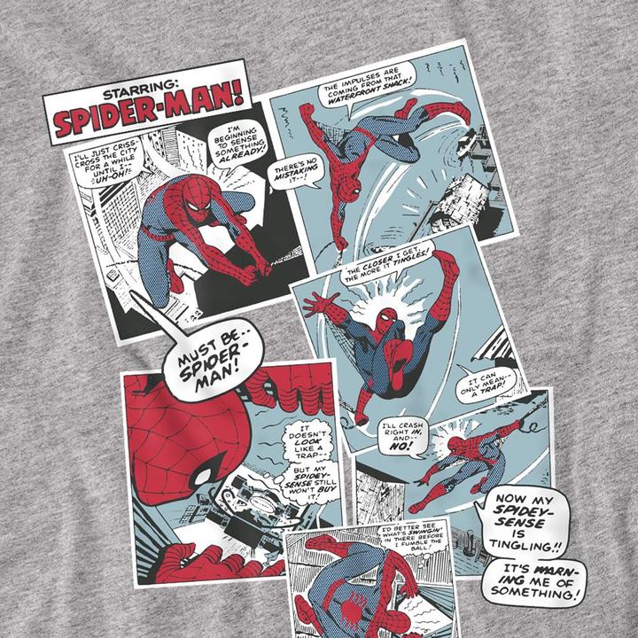 Actual product image Spiderman Unisex Adult Panel Collage T-Shirt (S)