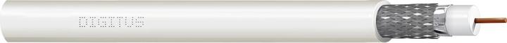 Actual product image Digitus Coaxial cable RG-6 75 Ohm, shielded foil + braiding, 77 per cent Eca PVC, 500 m White-Roll (75 dB, Antenna cable)