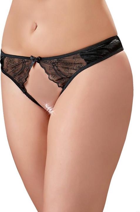 Produktbild Cottelli Collection Satin String ouvert (S)