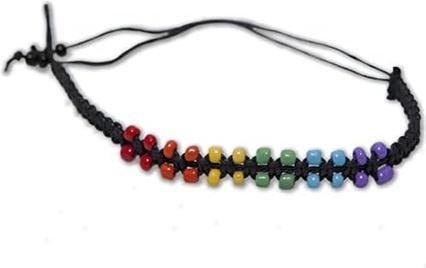Actual product image Lgbt Flag Bead Bracelet (1 cm)
