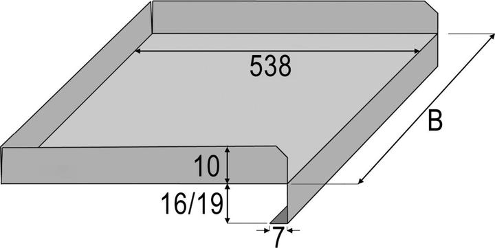 Actual product image OK-Line Einlegeboden KB550 SS16 L/B/H517/538/0.3 (1 pcs.)