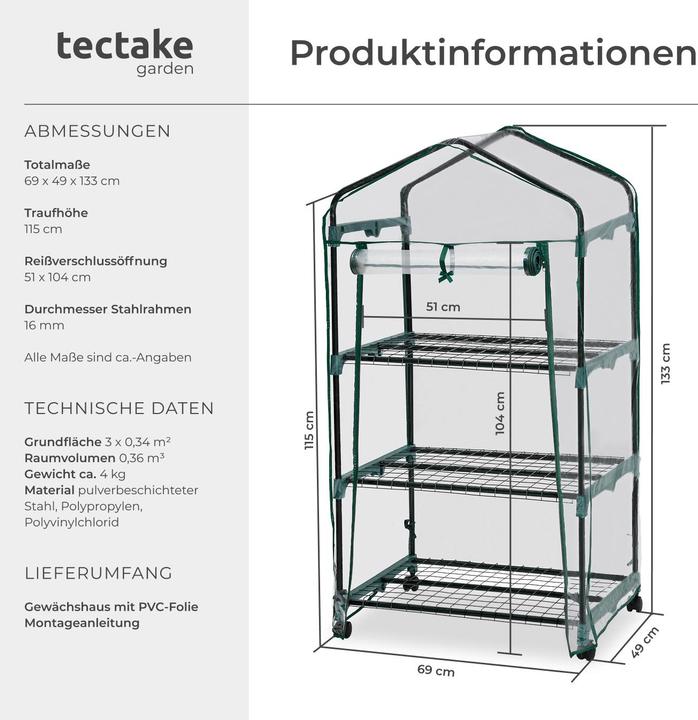 Image du produit tectake Serre de Jardin