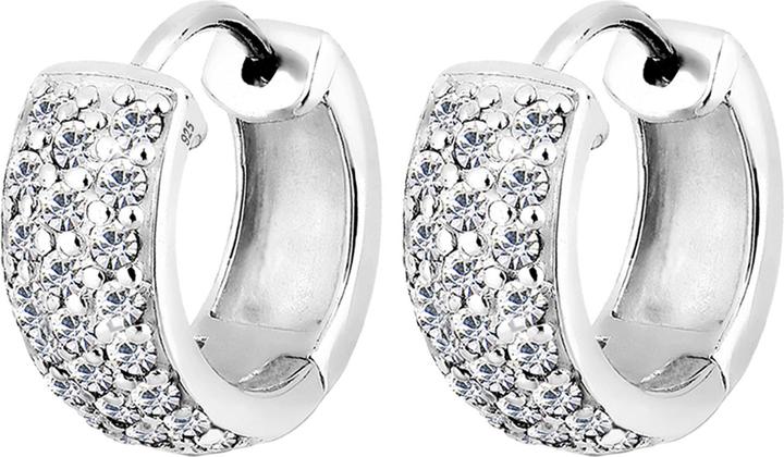 Elli Ohrringe Creolen Kristalle Funkelnd 925 Silber (925er Sterling Silber, Glaskristall)