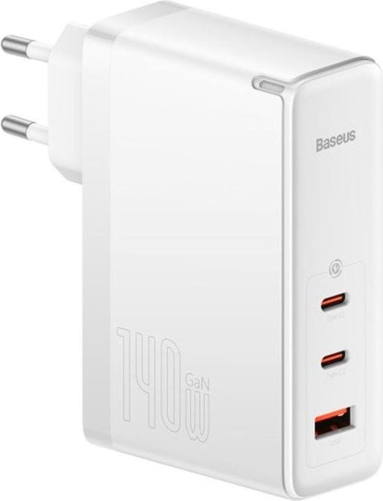 Productafbeelding Baseus GaN5 Pro Snellader 2C+U 140W EU Wit (140 W)