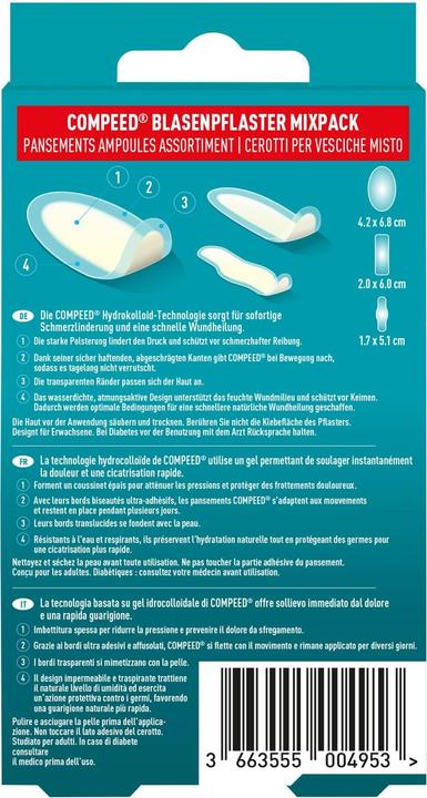 Actual product image Compeed Blister plaster mix (10 x)