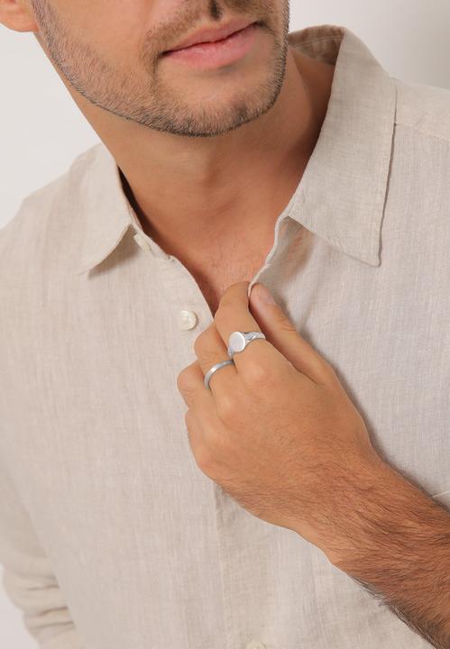Actual product image Kuzzoi Band Ring, Ring Set, Signet Ring (64, 925 Silver)
