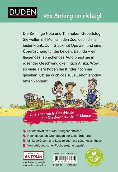Produktbild Duden Leseprofi – Das fantastische Geburtstagsauto, 2. Klasse (Deutsch, Susanne Rauchhaus, Reto Klindt, 2022)