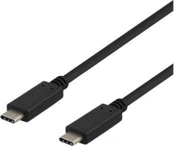 Image du produit Deltaco Câble USB-C vers USB-C, 1m, 10Gbps, 100W 5A, USB 3.1 Gen Black USBC-1402 (1 m, USB 3.2 Gen 2)