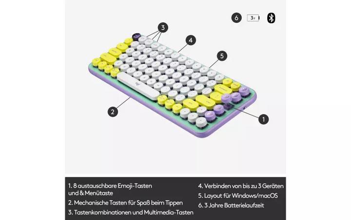 Immagine prodotto Logitech POP Keys (CH, Senza fili)