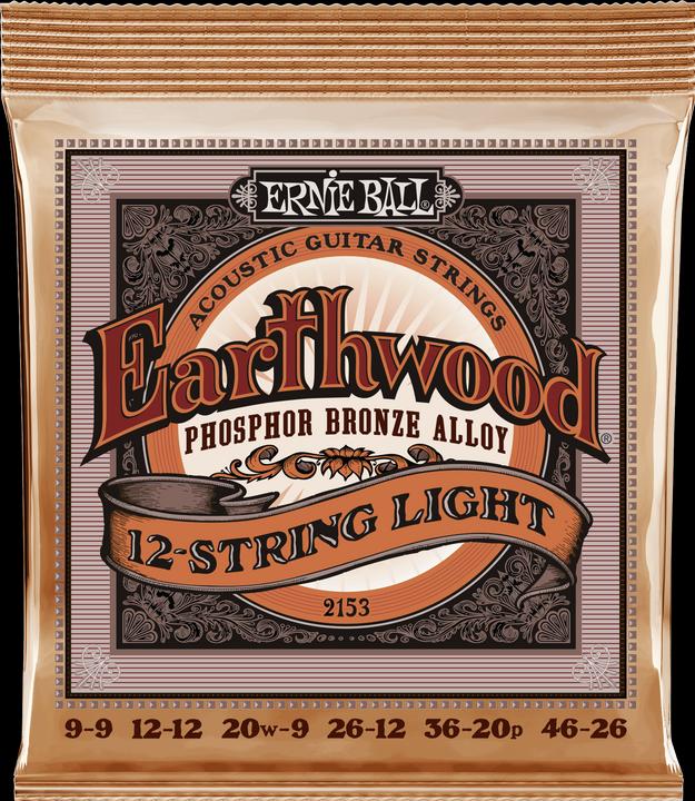 Actual product image Ernie Ball Earthwood 12-String Light Phosphor Bronze Acoustic Guitar Strings (12 x, Guitar, Electric guitar, 0.05")