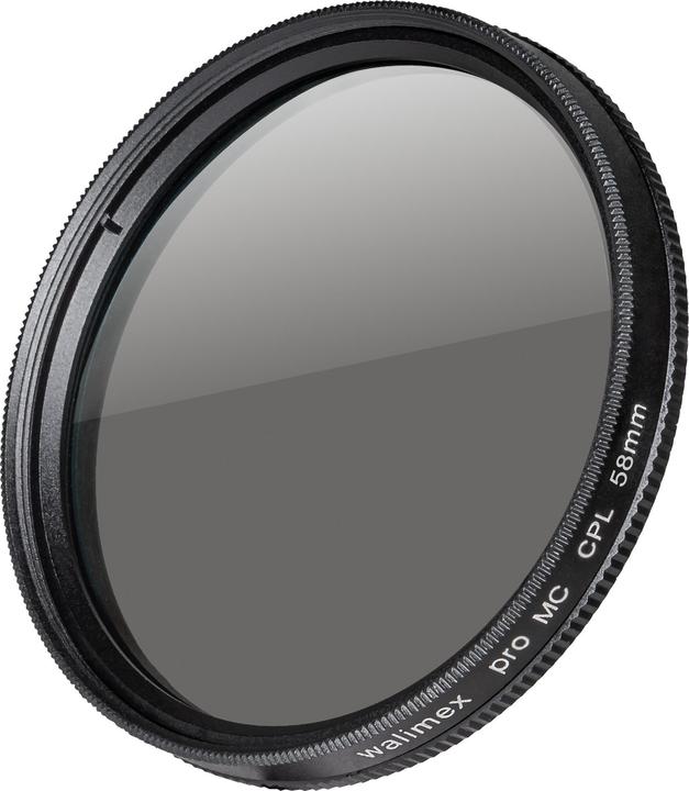 Walimex pro par filtre polarisant circulaire revêtu 58 mm (58 mm, Filtre polarisant, 58 mm)
