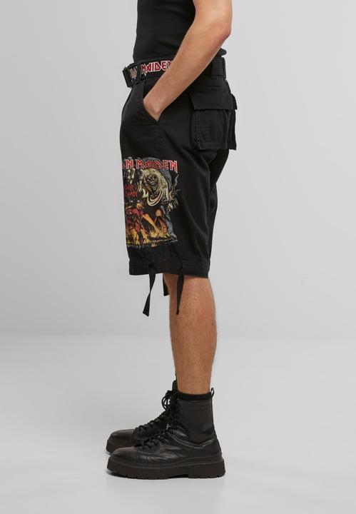 Produktbild Brandit Iron Maiden Savage Shorts The Number of The Beast black edition - 190545 (M, L)