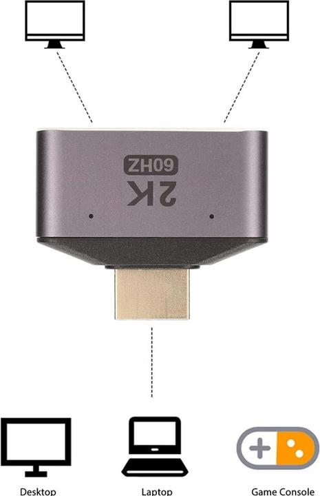 Produktbild PowerGuard 2-in-1 HDMI Splitter 2K 60 Hz 8 Gbps