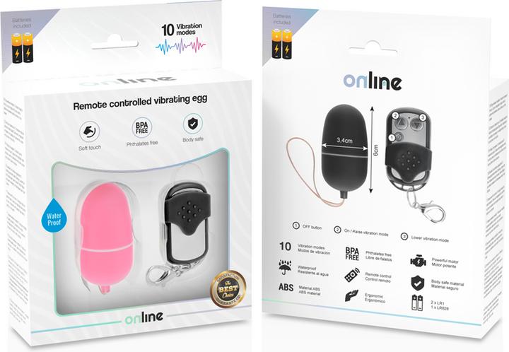 Image du produit Online Remote Control Vibrating Egg M - Rose