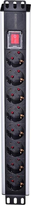 Actual product image Intellinet 8-way 48.30cm (19") power strip (8 x, 3 m)