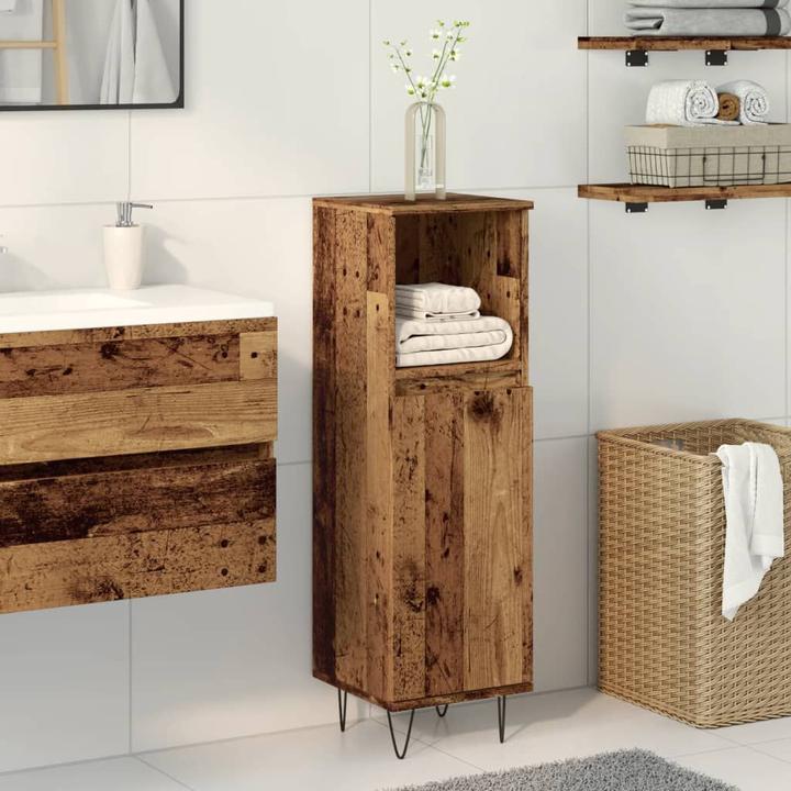 Image du produit VidaXL Armoire de toilette Armoire midi Armoire de toilette Meuble de salle de bain Armoire aspect bois (30 x 30 x 100 cm)