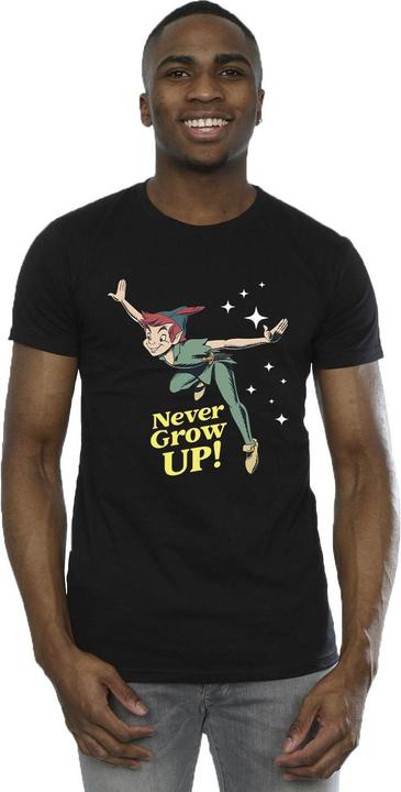 Actual product image Disney Mens Peter Pan Never Grow Up T-Shirt (M)