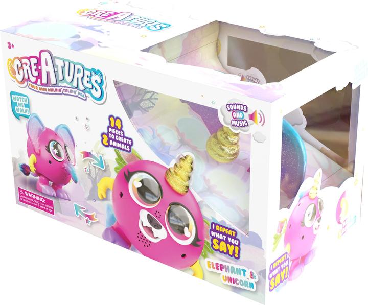 Actual product image Boti Creatures create your own Walkin Monsta - Elephant and Unicorn