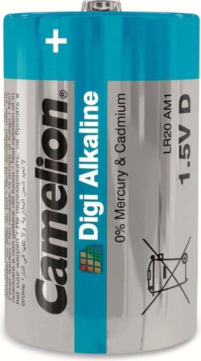 Immagine prodotto Camelion Batteria Digi Alcalina Mono D LR20 (2 pezzi) (2 pz., D, 21000 mAh)