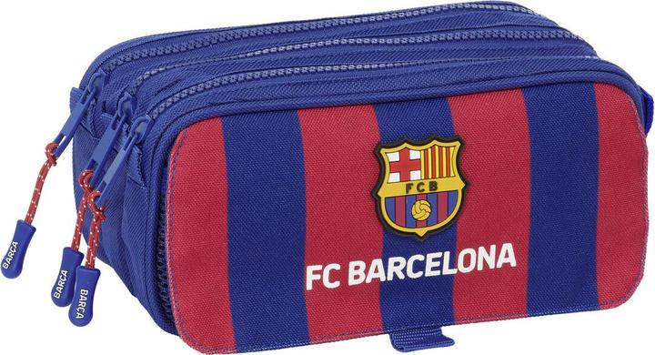 Actual product image FC Barcelona Triple multipurpose case F.C. Barcelona 24/25 garnet red navy blue 21.5 x 10 x 8 cm